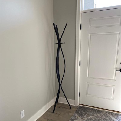 72 Contemporary Metal Coat Rack Satin Black - Everyroom : Target