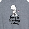 Women's - Peanuts - Love is Having a Dog Graphic Racerback Tank - 2 of 4