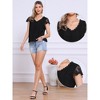 INSPIRE CHIC Women's Lace Summer Dressy Short Sleeve Casual Blouse - 2 of 4