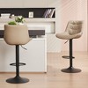 YOUNIKE Adjustable Swivel Counter Height Bar stools Set of 2 Modern Leather Island Barstools Seat Size 19.69"Wx15.75"Dx(22.83-32.28)"H - 4 of 4