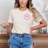 Simply Sage Market Women's Smiley Face Outline Mini Puff Print Short Sleeve Graphic Tee - 2 of 4