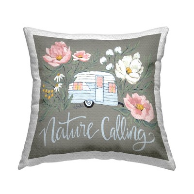 Stupell Industries Nature Calling Floral Camper Van, 18 x 18