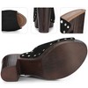 Perphy Women's Open Toe Platform Chunky Heel Slides Sandals - 4 of 4
