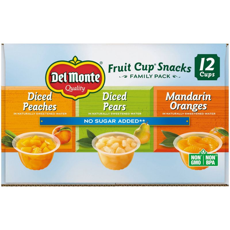 Del Monte Diced Peaches Diced Pears & Mandarin Oranges Fruit Cups - 4oz/12ct, 5 of 6