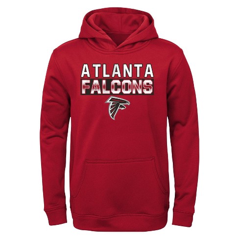 NFL Atlanta Falcons Boys' Long Sleeve Performance Hooded Sweatshirt - L