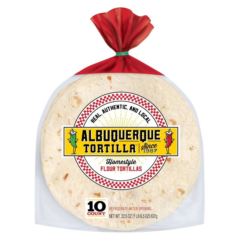 Albuquerque Homestyle Taco Size Flour Tortillas - 21.67oz/10ct, 1 of 4