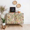 Ninola Design Countryside Colorful Plants Credenza Green/Gold - Deny Designs - 3 of 3