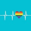 Adult Design By Humans Heartbeat Rainbow Heart Pride By KangThien T-Shirt - 2 of 2