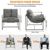 Sling Accent Chairs, Modern Accent Chair with Metal Frame, Cozy Reading Chair, Comfy Armchair with Shredded Foam Cushioning for Bedrooms - 2 of 4