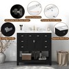 Mshliw 36 Inch Modern Bathroom Vanity with Ceramic Sink, Freestanding Cabinet with 6 Drawers and 2 Soft Close Doors - 4 of 4