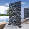 PexFix 72 in. x 47 in. Outdoor Privacy Rectangle Screen Galvanized Steel Panel Divider in Black - 2 of 4