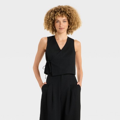 Women's Linen Wrap Vest - Future Collective
