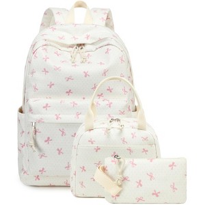 School Backpack for Girls Kids Teens Cute School Bookbag Set with Insulated Lunch Box Pencil Case Back to School Student Ages 6-12 - 1 of 4