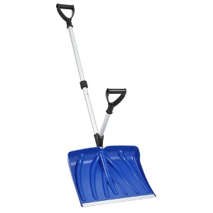 Snow Shovel (3.5 lbs Lightweight) with 18" Aluminum Blade, Portable Manual Shovels for Snow & Ice Removal, D-Grip Assist Handle, Ergonomic Shovel - 1 of 4