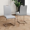 NicBex C-shaped Dining Chair Set of 2 Modern Upholstered Faux Leather Side Chair with Metal Legs for Dining Room - 4 of 4
