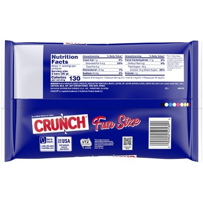 Crunch Fun Size Chocolate Candy Bar - 10oz Bag