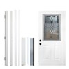 Lirago 2-Panel Fiberglass Front Doors - 36 in. x 80 in. with 6-9/16" Vinyl Frame, Brickmould, Right Hand Inswing - 2 of 4