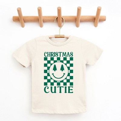 The Juniper Shop Christmas Cutie Checkered Toddler Short Sleeve Tee