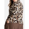 ELOQUII Women's Plus Size Printed Tie Neck Blouse - 3 of 4