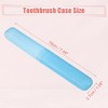 Unique Bargains Lightweight Plastic Travel Toothbrush Case 7.48"x1.06" 2 Pcs - 4 of 4