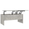 vidaXL Coffee Table Concrete gray Engineered wood Medium - 2 of 4