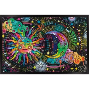 Trends International Dean Russo - Sun And Moon Framed Wall Poster Prints - 1 of 4