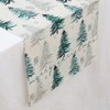 Unique Bargains Table Runner Rectangular Winter Christmas Pattern 26 Linen Colorful 1 Pc - 3 of 3