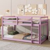 Okak Rubber Wood Twin Loft Bunk Bed,Low Profile Double Deck Bed with Wide Ladder & Reinforced Slats,Multi-Functional Loft Bed for Kids,Teens - 2 of 4