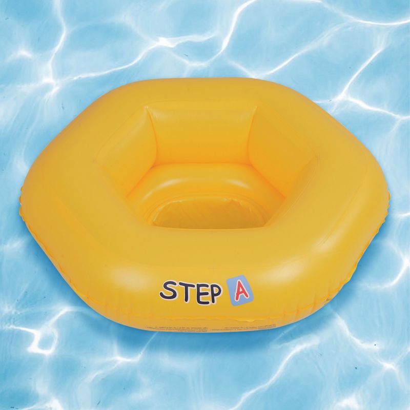 Pool Central 26" Yellow Inflatable STEP A Swimming Pool Baby Seat Float, 4 of 5