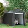 Outsunny 7' x 12' Outdoor Shed, Waterproof and Heavy Duty Portable Shed for Bike, Motorcycle Garden Tools - 2 of 4