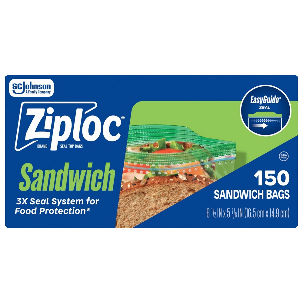 UPC 025700711353 product image for Ziploc Sandwich Bags for School Lunch and Meal Prep - 150ct​ | upcitemdb.com