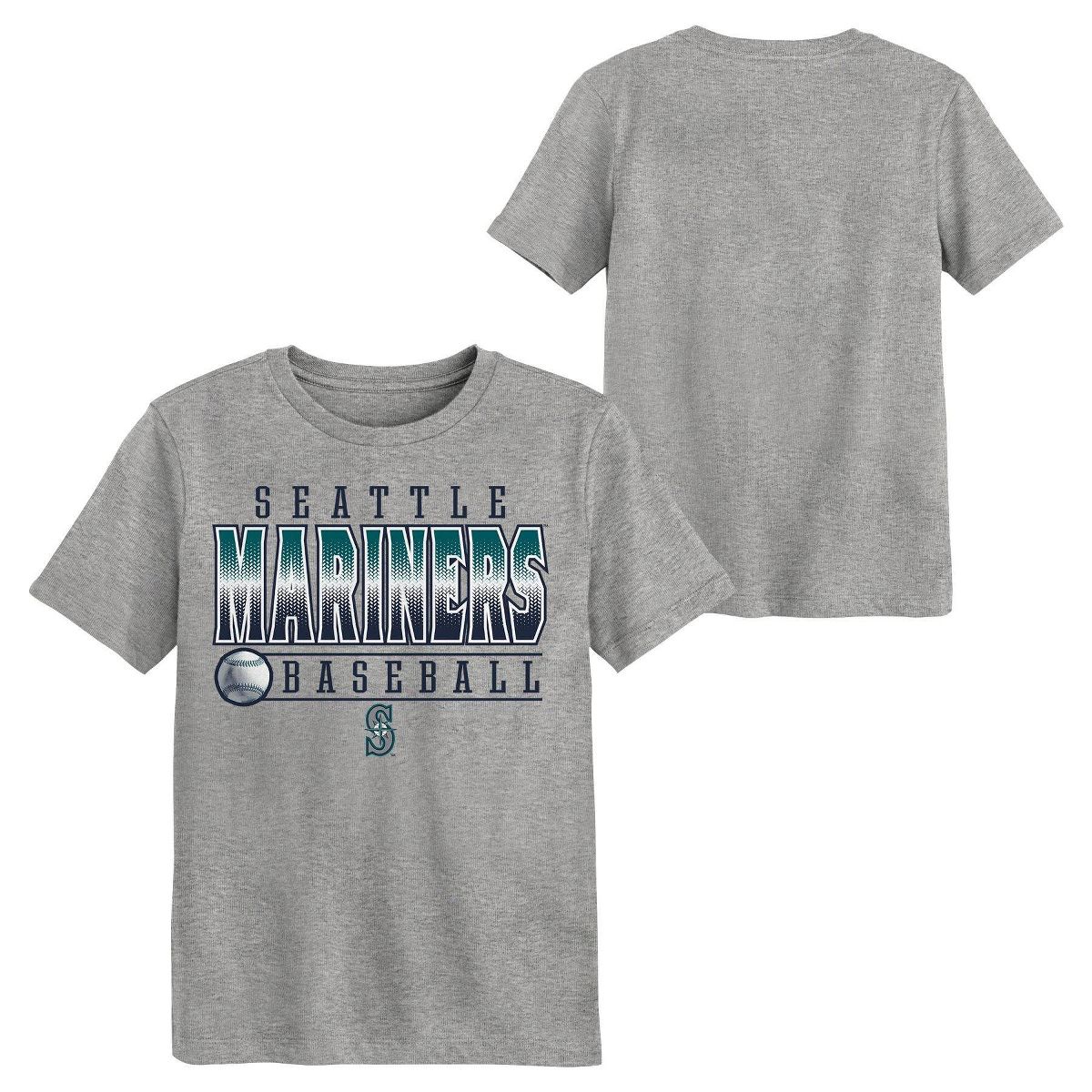 MLB Seattle Mariners Youth Gray Poly T-Shirt