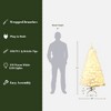 LuxenHome 5Ft White Fiber Optic Christmas Tree with Snowflake Lights, Holiday Centerpiece Décor - 4 of 4