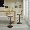Resenkos Counter Bar Stools, Counter Stool,Set of 2 Rattan Bar Stool, 360 Swivel Bar Chair with Footrest for Kitchen, Dining Room Gray - 3 of 4
