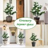 2.95ft Artificial Topiary Flower with Ground Spike,Topiary Ball Trees with Camellia Flowers,PE Fake Plants with Metal Stakes for Home Decor - 4 of 4