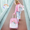 Costway 2PC Kids Carry On Luggage Set 12'' Backpack and 16'' Rolling Suitcase for Travel - 2 of 4