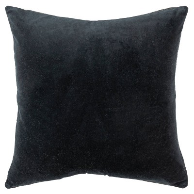 22"x22" Oversize Solid Square Throw Pillow Black - Rizzy Home