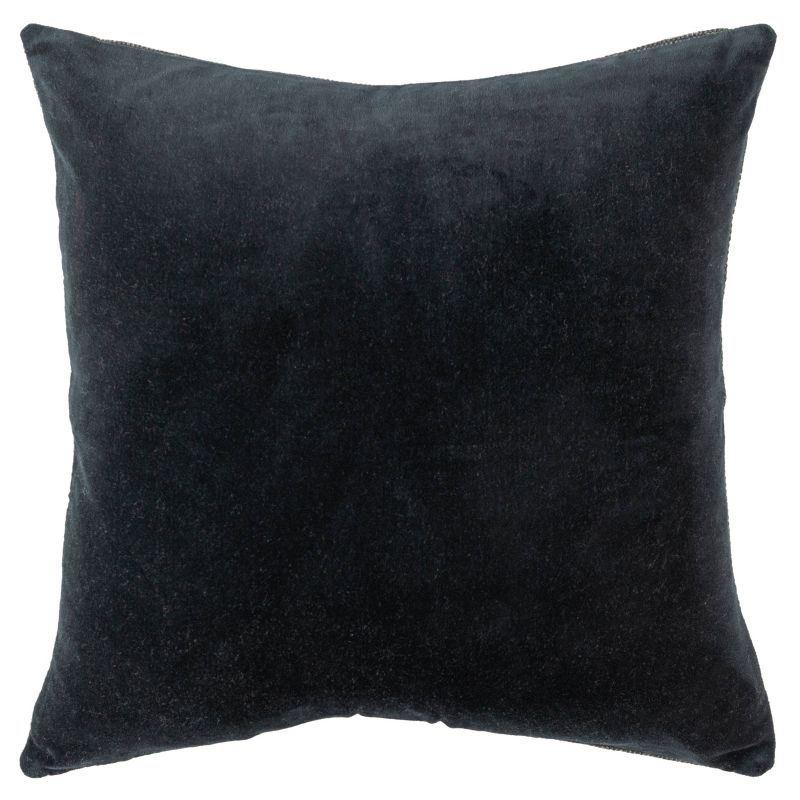22&#34;x22&#34; Oversize Reversible Solid Square Throw Pillow Cover Black - Rizzy Home, 1 of 8