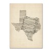 Michael Tompsett 'Old Sheet Music Map of Texas' Matted Framed Art - 2 of 3