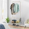 Clothes Rack, Rolling Clothing Rack for Hanging Clothes with Basket and Wheels, Portable Wardrobe Rack Hanging Clothing Rack with Storage Shevles - 3 of 4