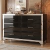 VYNXARIA Exquisite Black High - Gloss Dresser: A 6 - Drawer Mirrored Storage Marvel for Bedroom and Living Room Elegance - 4 of 4