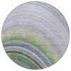 Teal Blue Artichoke Green And Green Abstract Washable Indoor Outdoor Area Rug - 4 of 4