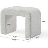 Tribesigns Modern Vanity Stool, Upholstered Ottoman, Arched Sofa Footrest for Living Room, Shoe Stool for Entryway, Fully Assembled - 3 of 4