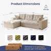 MAXYOYO L-Shaped Sectional Sofa with Convertible Ottoman, Cloud Boneless Modular Couch - 2 of 4