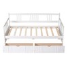 NicBex Twin Size Daybed Modern Wooden Bed Frame with 2 Storage Drawers and Guardrails for Bedroom, Living Room, No Box Spring Required - 3 of 4