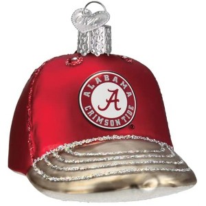 Old World Christmas Blown Glass Ornament for Christmas Tree, Alabama Baseball Cap - 1 of 4