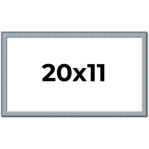 PosterPalooza | Textured Blue Picture Frame - UV Acrylic, Backing Board, Hanging Hardware Included - 1 of 4