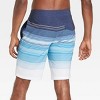 Men's 10" Striped Swim Trunks - Goodfellow & Co™ Atlantic Blue - image 2 of 3