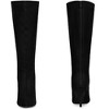 BLISSFUL STEP Classic Pointed Toe Stiletto Heel Knee High Boots for Women - 2 of 4