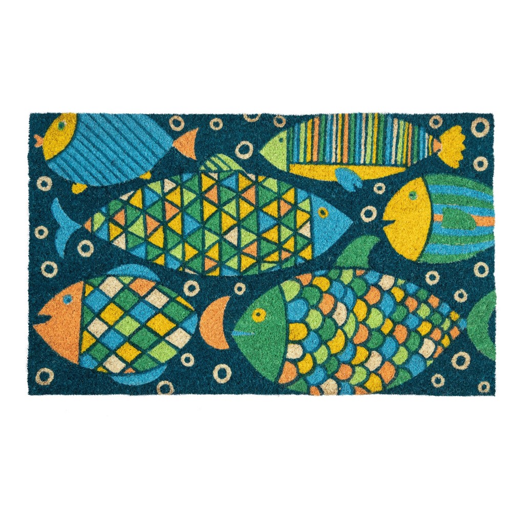 Photos - Doormat 1'4" x 2'4" Fancy Fish Indoor/Outdoor Coir  - Entryways